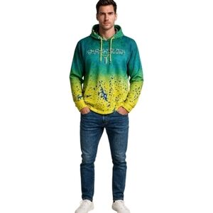 Gradient Green and Yellow Hoodie